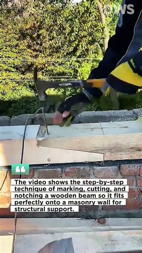 How to Cut and Install Wooden Roof Framing | Precise Beam Notching Technique