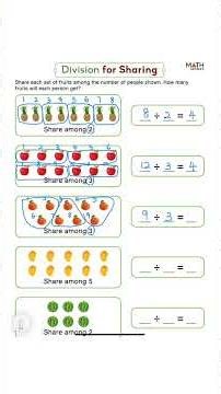 Division for Sharing | 2nd Grade Math ✅💯 #maths #division #mathshorts #education #mathforkids #math