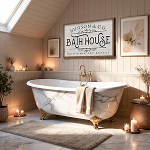 Family Name Sign - Custom Bathroom Wall Decor, Wood Framed Print, Personalized Bath House Art, Modern Farmhouse - Etsy