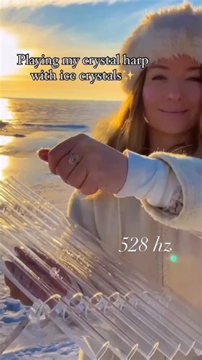 Demetra ~ ✨Sound Healer and Vocal Alchemist✨ on Instagram: "My favourite way to play our @soulstar.singing.bowls Cosmic Rainbow Crystal Harp is with water or ice crystals from our big beautiful lake! 💎💓✨ (Of course it can also be played with mallets which sound amazing as well!) If our Crystal Harp is on your wish list, we are currently offering $200 off our Cosmic Rainbow Crystal harp, plus an additional 20% off in your cart at checkout (20% discount applies to everything in our store😘) Comm