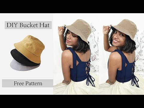 DIY Bucket Hat (Free Pattern) | How to make Reversible Bucket Hat | Custom Pattern
