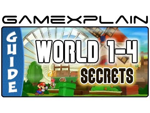Paper Mario Sticker Star: World 1-4 Guide & Walkthrough (Puzzles & Secrets)
