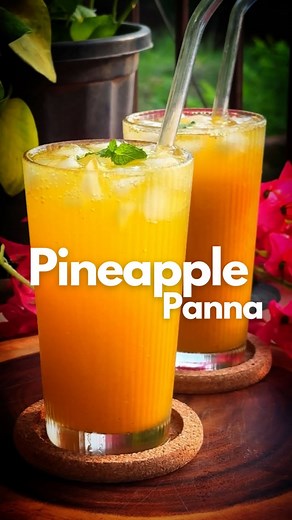 Somewhat Chef Shruti Mahajan on Instagram: "Comment if you want 50+ Easy & Refreshing Drink Recipes. Il share them with you! A delicious twist to a popular Indian drink commonly consumed in summer. Panna is usually prepared using raw mangoes but I have prepared it using pineapple which is packed with nutrients, vitamins and minerals. Enjoy making this healthful drink at home and be ready to get loads of compliments! It is as difficult to imagine summer without summer fruits. These seasonal fruit