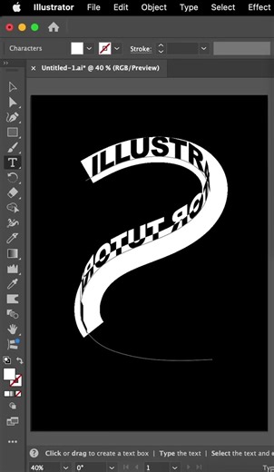 Text Type Tool In Adobe Illustrator