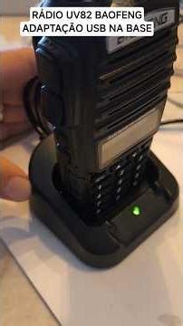 RADIO UV 82 BAOFENG BASE ADAPTAÇÃO USB CARREGAR CARRO STEP UP DC-DC #radioamador #UV82 #Baofeng