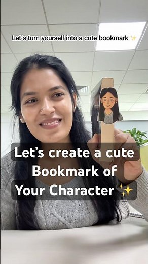 How to create unique Bookmark of your Character🫶🏻✨ #youtubeshorts #bookmark #shorts