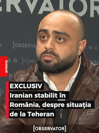 INTERVIU EXCLUSIV. Shayan, un iranian stabilit în România, despre situaţia complicată din Iran ‼️ #observator #antena1 #stiri #news #fyp #interviu #iran #interview
