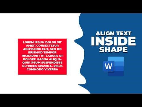 How to align text inside a shape in Word