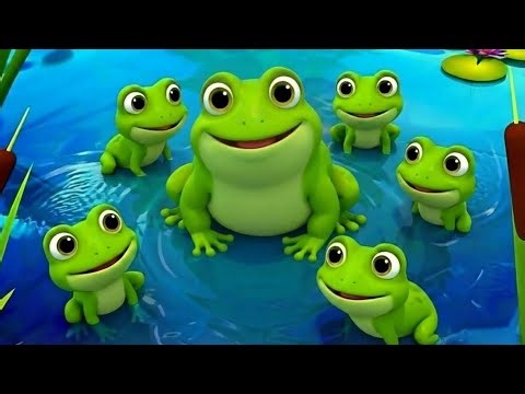 Five Little Frogs & Mama Frog 🐸🎶 Counting Song | Fun Nursery Rhymes‎