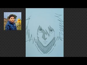 How to draw L from Death Note eazy step by step