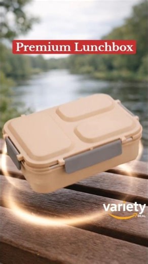 3 Compartment Lunchbox | Stainless Steel Airtight Leakproof Tiffin for School and Office VarietyDeal