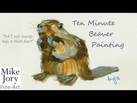 How to paint a beaver in about ten minutes