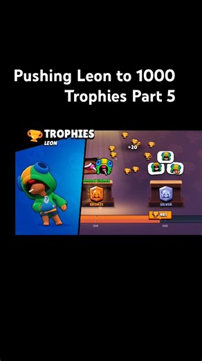 Pushing Leon to 1000 Trophies Part 5 #brawlstars #bs #leon #gaming #legendarybrawler