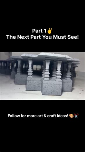 Creating a divine temple with just foam and imagination.🛕✨ #diy #art #foam craft #craft #shorts