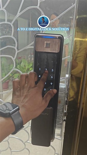 Solity Push Pull Digital Door Lock installing acrylic door 🚪