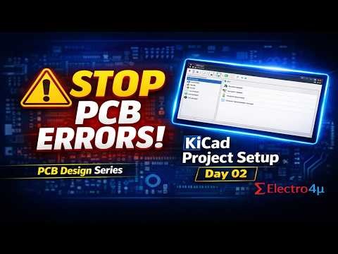 PCB Day 02: KiCad Project Setup Tutorial 🔥 | Beginner to Pro