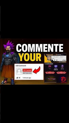 "🔥 Comment Your UID Now & Get a Surprise! ❤️ | Free Fire UID Check"#FreeFireIndia ✅