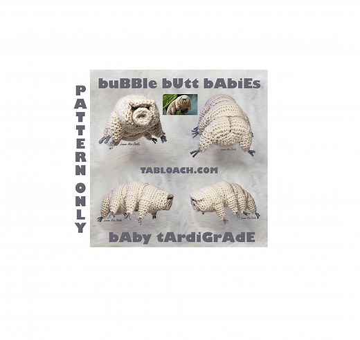 Crochet Tardigrade or Water Bear PATTERN Amigurumi Tardigrade Crochet Tardigrade Amigurumi Patterns Pdf Tutorial - Etsy