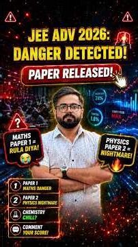 😱JEE Advanced 2026 Paper 1 & 2 Analysis | Brutal or Moderate? Students Reaction #shorts #jee #iit