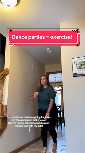 I’m trying to rewire my brain to know that exercise is fun while also teaching my kids healthy habits! So we dance and walk and move our bodies! #exercise #danceparty #momsoftiktok #toddlermom #dancing