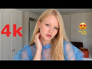 4K Lingerie Try On Haul See Everything Sheer Transparent Micro Bikini & See-through Dresses
