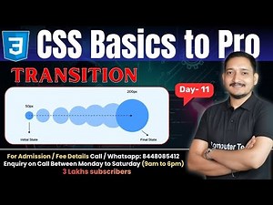 #11 CSS Transition with Example | CSS Tutorial for Beginners | Computer Tech Academy