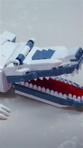 LEGO Alligator Attack! Tiny Hand Dodges Sharp Teeth Underwater #shorts