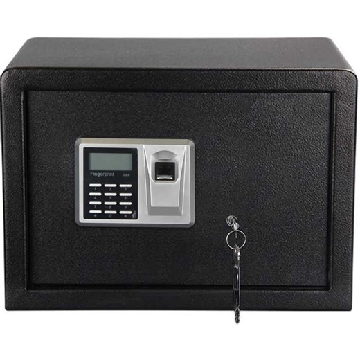 Digital Fingerprint Safe Box with 2 Manual Override Keys Biometric Lock with Key for Home Office Cash Money Documents,25FPB