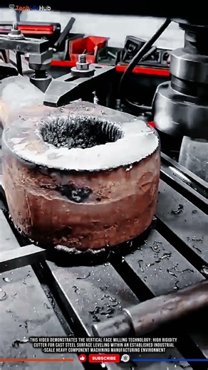 Vertical Face Milling Technology: High Rigidity Cutter for Cast Steel Surface Leveling #tech
