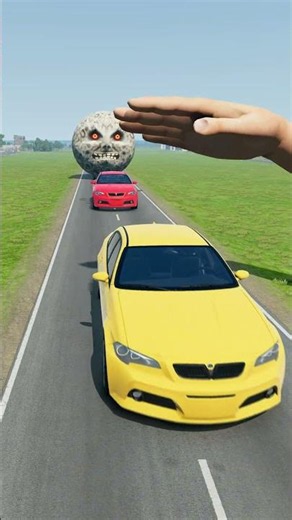 Big & Small Cars vs Giant Hand Slap - BeamNG.drive