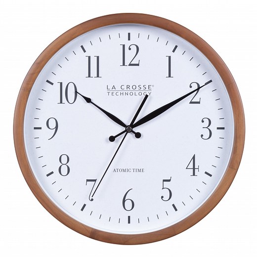 Wood Analog Atomic Clock | Stylish Wall Clocks | La Crosse Technology