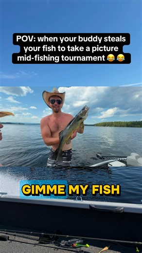 SCOUNDREL steals fish mid tournament!! 😂 #fishing #walleye #lake #tournament #water