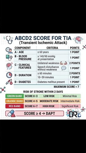 ABCD2 SCORE FOR TIA
