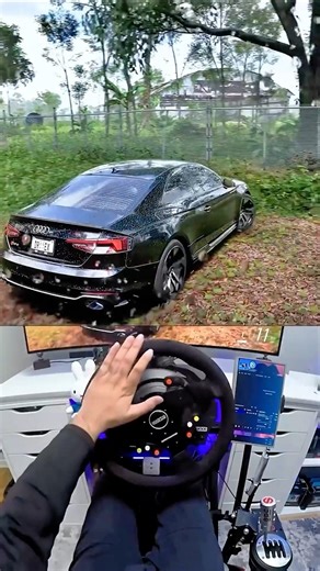 Audi RS5 🔥 Realistic Racing Gameplay with Steering Wheel #audi #racing #steeringwheel #games