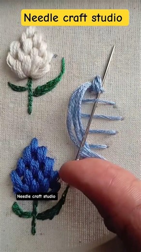 unique flower embroidery tutorial#embroidery#embroidered #lavender#sweing#stitching