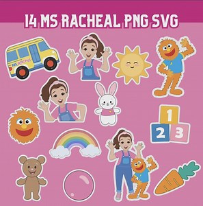 Ms Rachel Birthday Party PNG Clipart, Cake Toppers & DIY Decorations, Party Decor, Kids Party Printable, Ms Rachel Stickers, Digital Design - Etsy