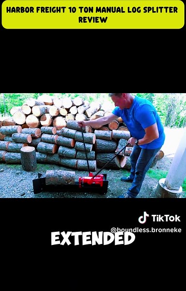 3 Harbor Freight 10 Ton Manual Log Splitter Review