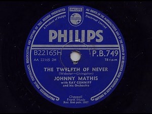 Johnny Mathis 'The Twelfth Of Never' 1957 78 rpm