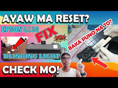 EPSON L120 WASTE INK PAD OVERFLOW ERROR | EPSON L120 BLINKING RED AND GREEN | EPSON l121 #tutorial