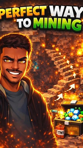 👉 Perfect Way to Mine in Minecraft ⛏️Best Mining Trick 😱 #minecraft #minecraftmining #tricks #gaming