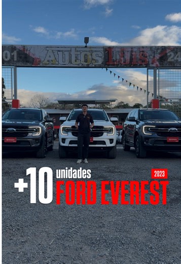 🚨 FINANCIAMIENTO DISPONIBLE •Para asalariados e independientes. •Prima desde $10,400 y cuotas aproximadas desde $780 a un plazo de 72 meses. •El plazo puede ajustarse según las necesidades del cliente. 10 UNIDADES DISPONIBLES 🚗FORD EVEREST TREND • 2023 • Automático • 4x4 • 7 pasajeros • 2000cc BITURBO - Diesel 🧳 EXTRAS • Arranqué de Botón •Alfombras de bandeja • 7 modos distintos de manejo • Pantalla tipo tesla / Car Play & Android Auto • Halogenos automáticos • Luces Led / Automáticas • Asie
