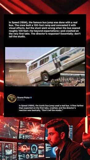 Speed (1994): The famous bus jump used a real bus and a 100-foot ramp built by the crew