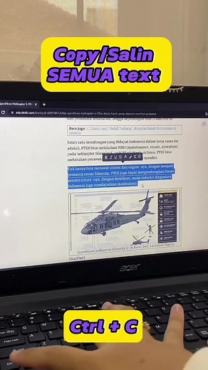 Cara Mudah Menyalin Teks di Laptop