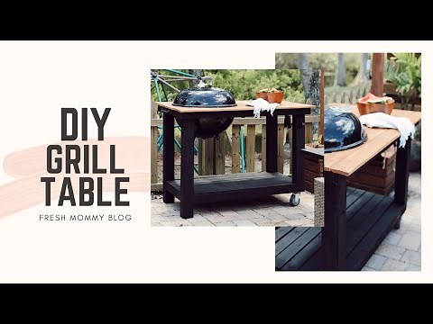 How to Build a Weber Grill Cart | Tutorial for DIY BBQ Charcoal Grill Table