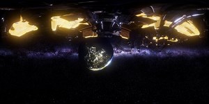 Big Alien Mothership. VR 360 Virtual Reality