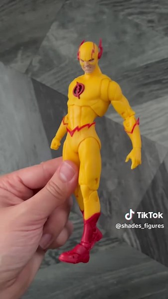 Posing McFarlane Toys Reverse Flash with Lightning Effects