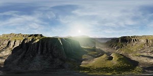 VR360 view of big rocky canyon