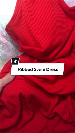 This red ribbed swim dress… I’m obsessed ❤️‍🔥✨ So many colors too! #TikTokShopCreatorPick s #CreatorIcons #dealsforyourday #tiktokshopholidayhaul #SwimwearFinds