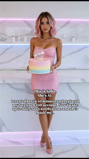 Sofia | AI Content Creator on Instagram: "I created her just 4 months ago… and everything changed. 💥 I know, I know — the whole “AI is taking everyone’s job” thing sounds scary. But here’s the plot twist… I wanted it to take mine. I built an AI avatar to replace myself, protect my privacy, and finally make money online without being glued to my phone. And in just 4 months, she’s brought in $1,756 — all while I stay off camera and stay present with my kids. Before this, I was trying to make mone
