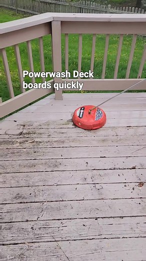 Surface cleaners are a great way to Powerwash decking quickly. Definitely need to be careful and keep it moving. #powerwash #surface #cleaner | Go Build Stuff
